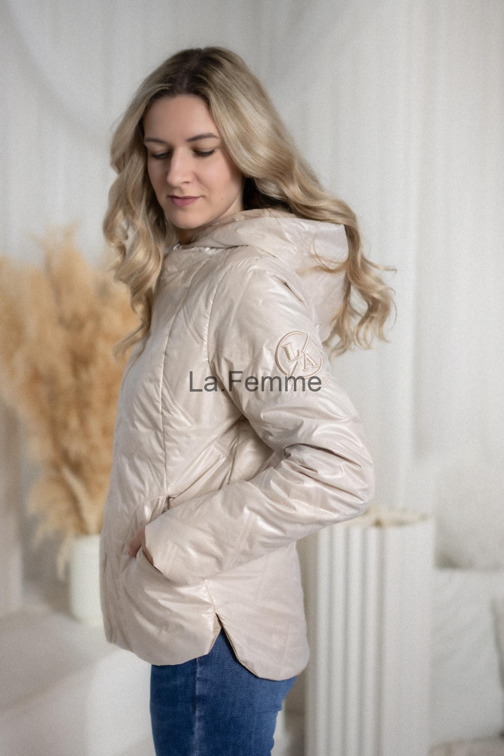 Prošívaná dámská bunda Stay, Creme