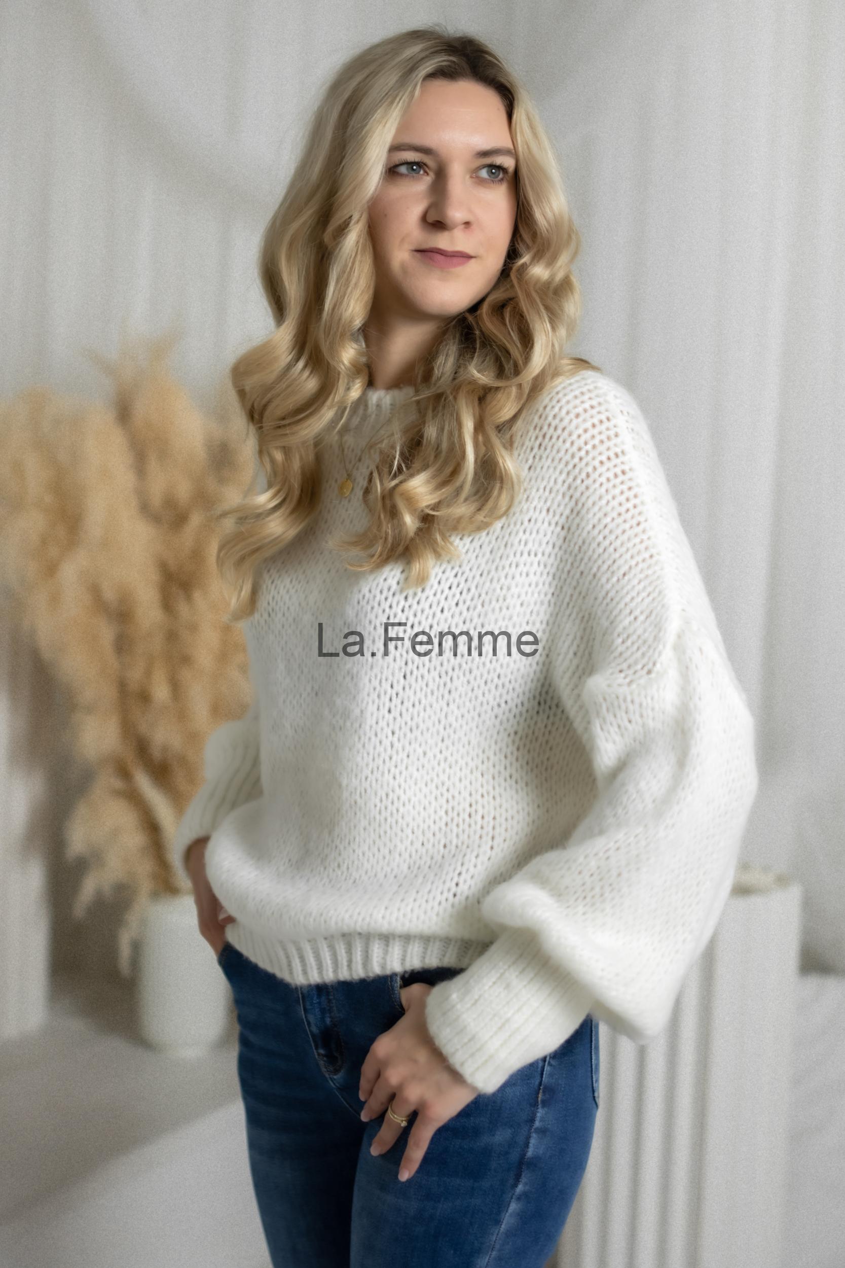 Mohérový dámský svetr Lola, Creme