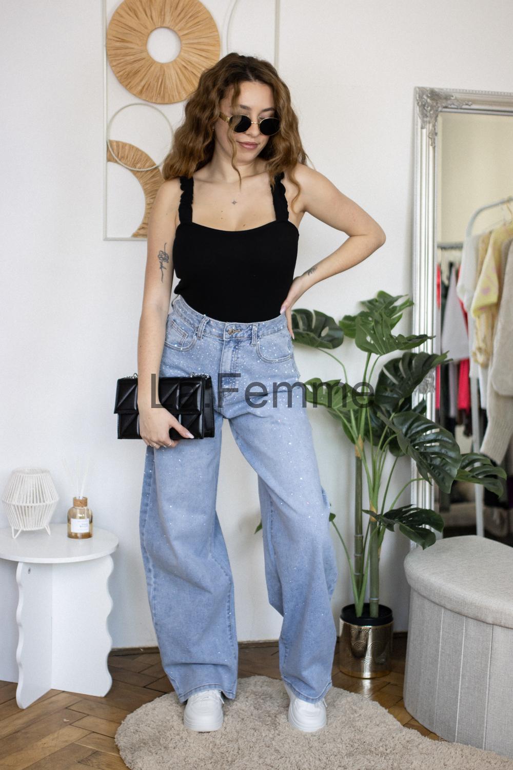 Dámské černé žebrované body Vanessa