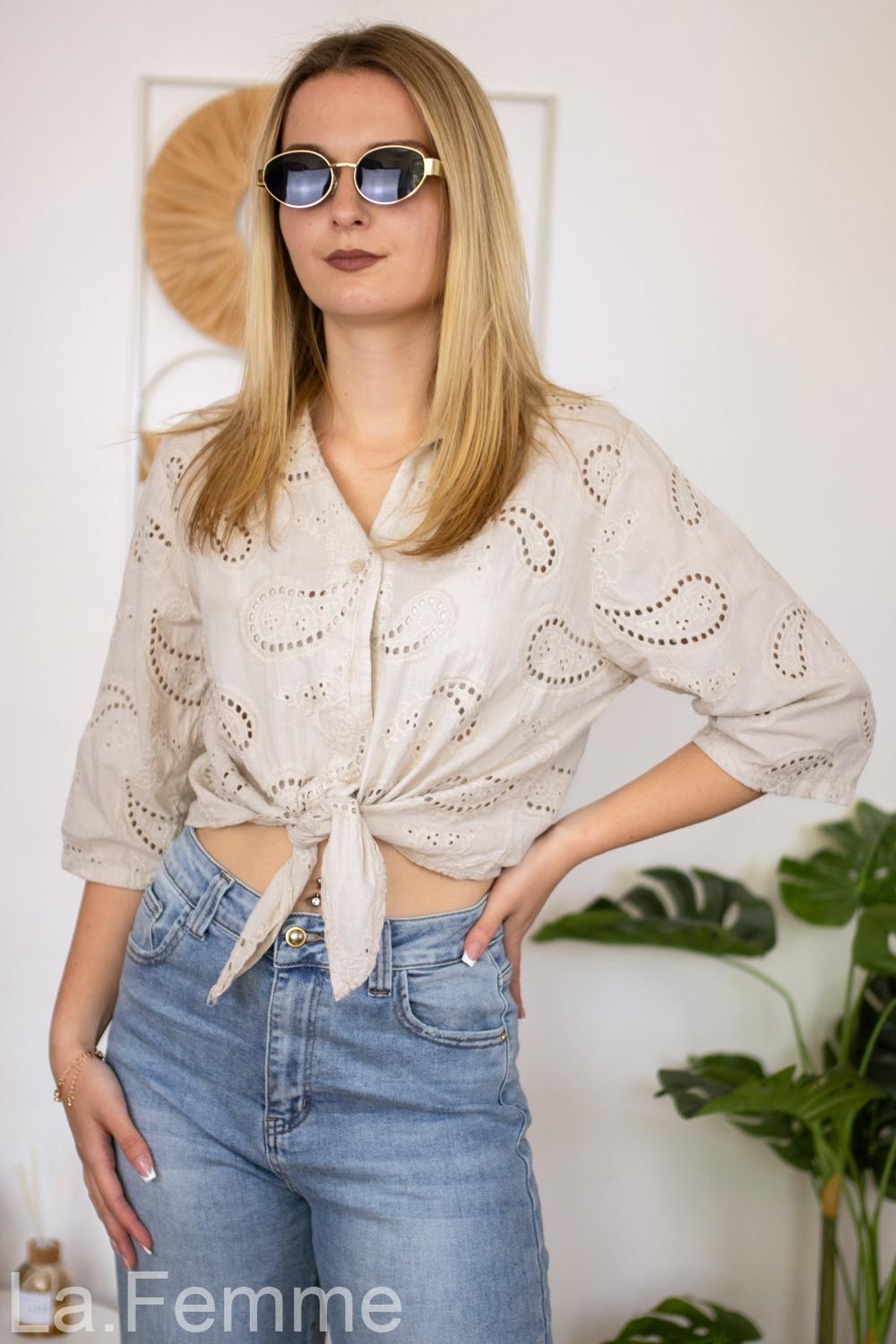 Dámská krátká košile Juliette, beige